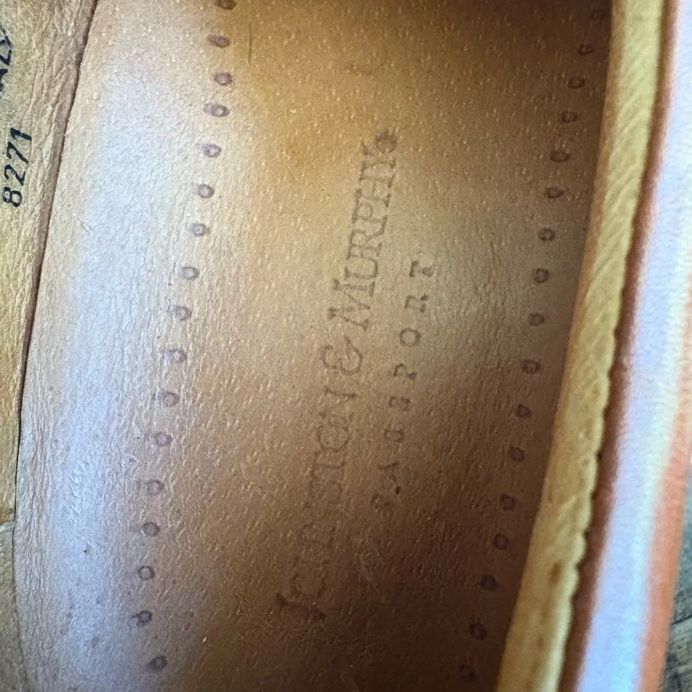 Johnston & Murphy Passport Brown Woven Leather Dress Derby Oxford Shoes 12